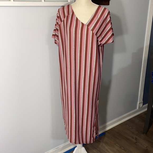 Umgee Oaklynn Ribbed Multicolor Asymmetrical Dress size Small - fits big - Picture 8 of 8